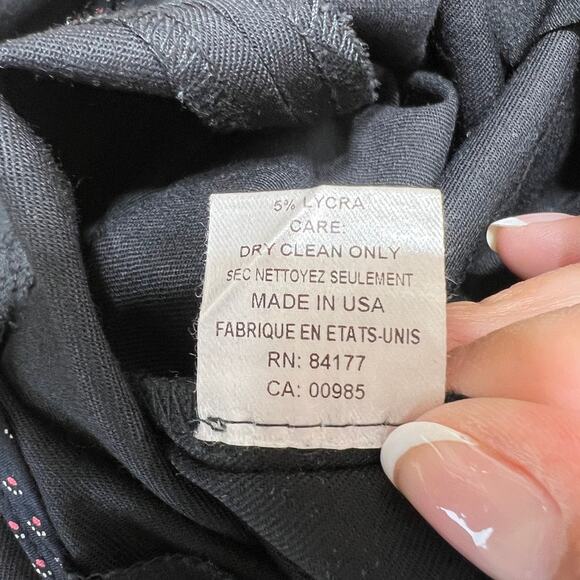 Diane Von Furstenberg Lariam Mid Rise Wool Black Wide Leg Pants Women's 4 Casual - Picture 6 of 10